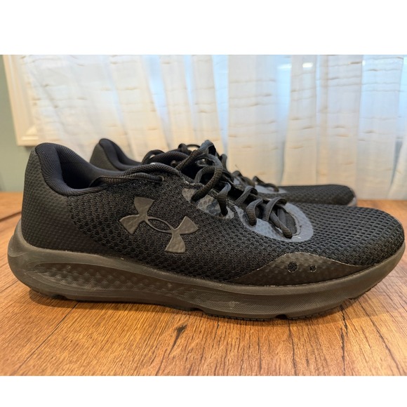 Under Armour Other - Under Armour Charged Pursuit 3 Black Running Shoes Men's Size‎ 10